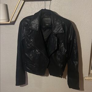 Blank NYC Women's Black Leather Jacket